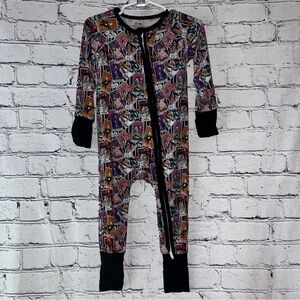 Nightmare Before Christmas One Piece Bamboo Pajamas Size 12-18 Months